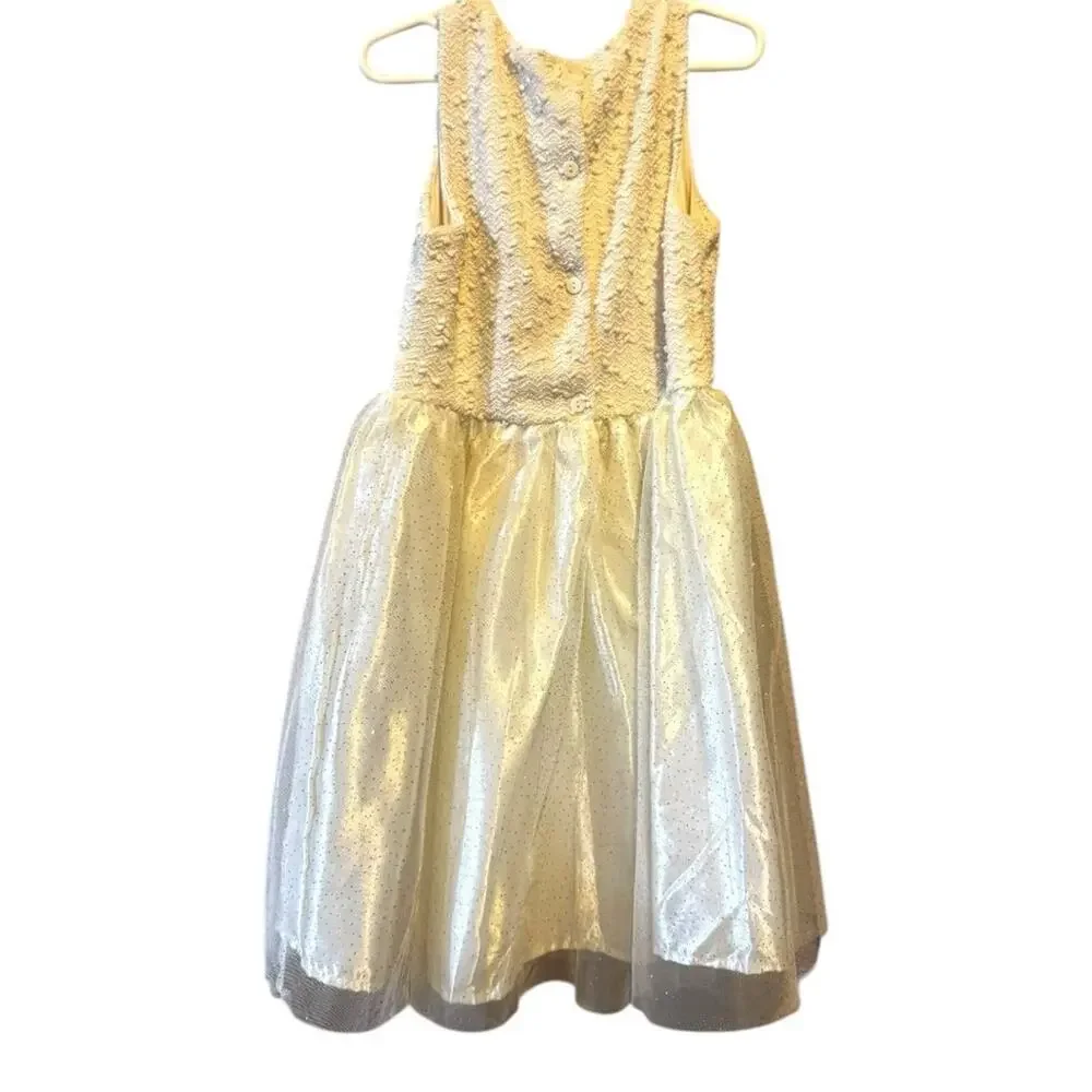Nanette Kids Dress & Coat Set – Size 7/8 – Ivory Holiday/Party Outfit